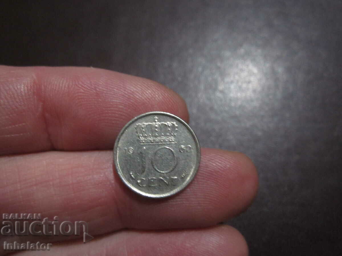 1962 год 10 цента  Холандия