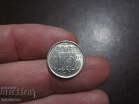 1963 год 10 цента  Холандия