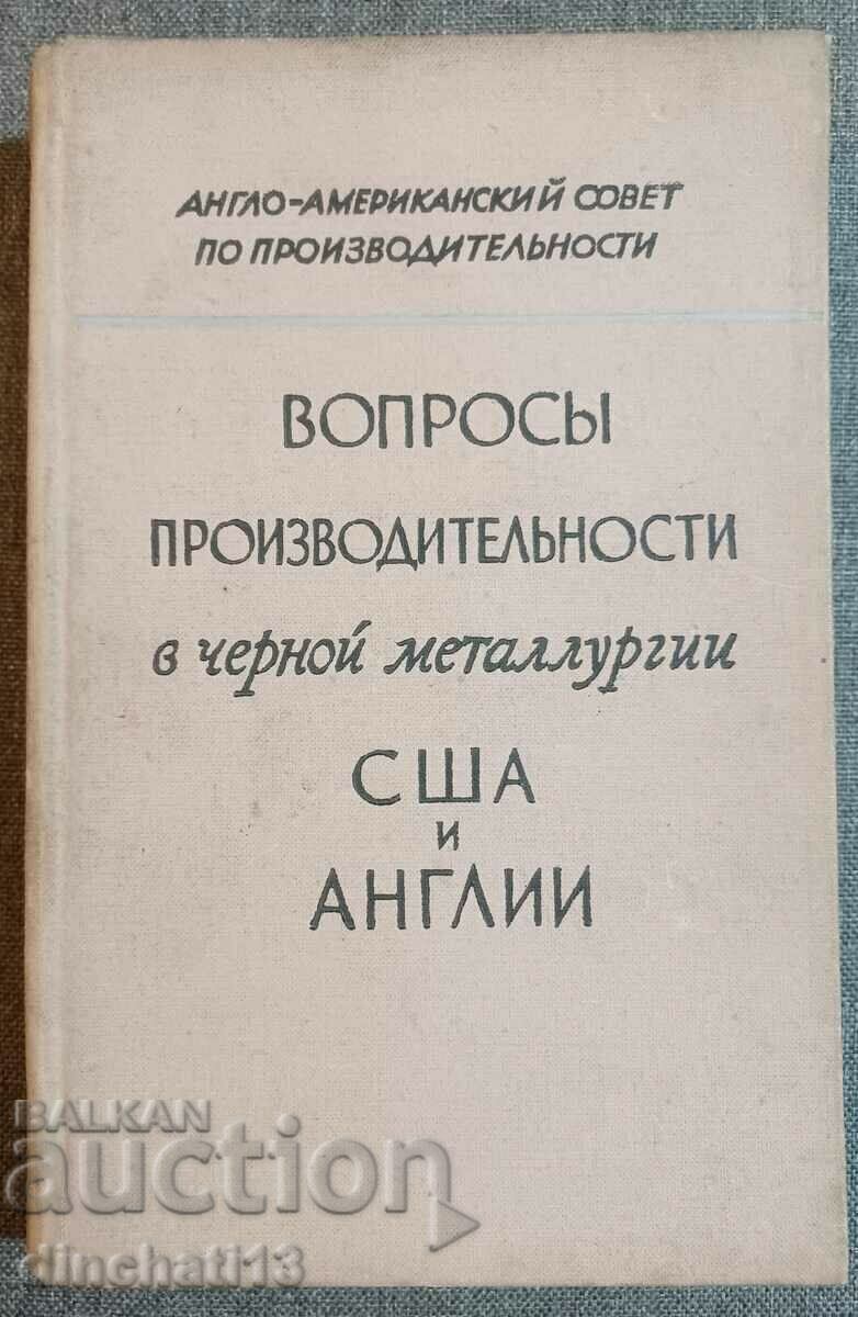 Вопросы productivity in ferrous metallurgy USA and England Вопросы productivity in ferrous metallurgy USA and England