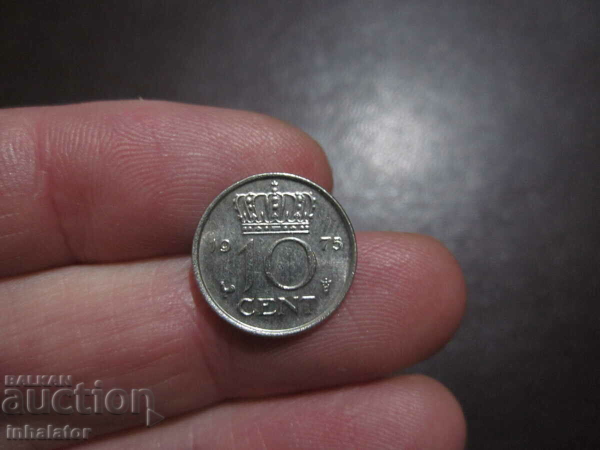 1975 год 10 цента  Холандия