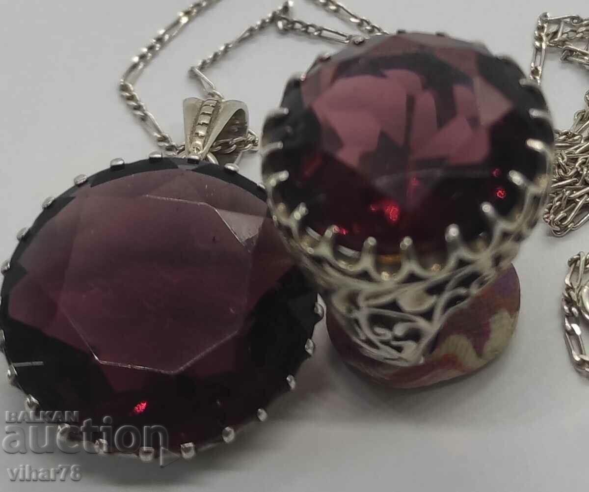 Silver set Ring with Pendant with price 329.99 BGN | € 168.72 Silver set Ring with Pendant with price 329.99 BGN | € 168.72