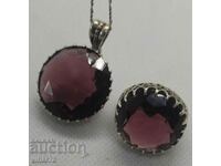 Set de argint Inel cu pandantiv