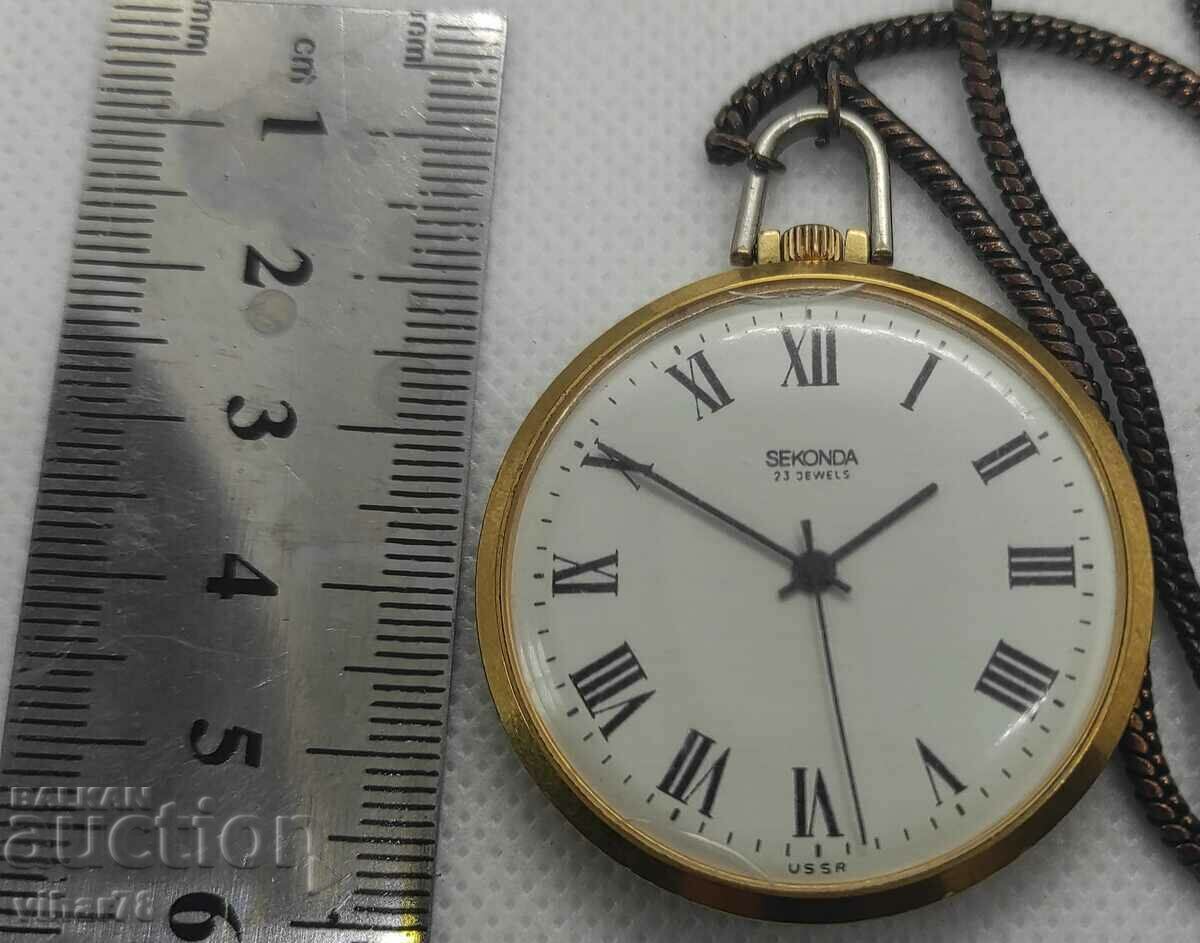 Gilded pocket watch - rocket-second - 6 Gilded pocket watch - rocket-second - 6