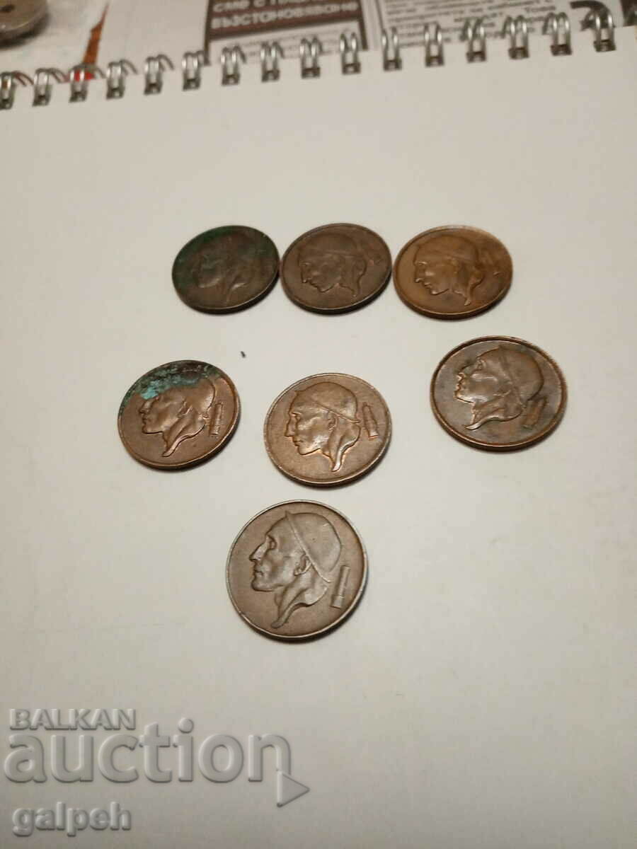Auction BELGIUM - LOT 50 centimes - 7 pcs. - BGN 4.5 Auction BELGIUM - LOT 50 centimes - 7 pcs. - BGN 4.5