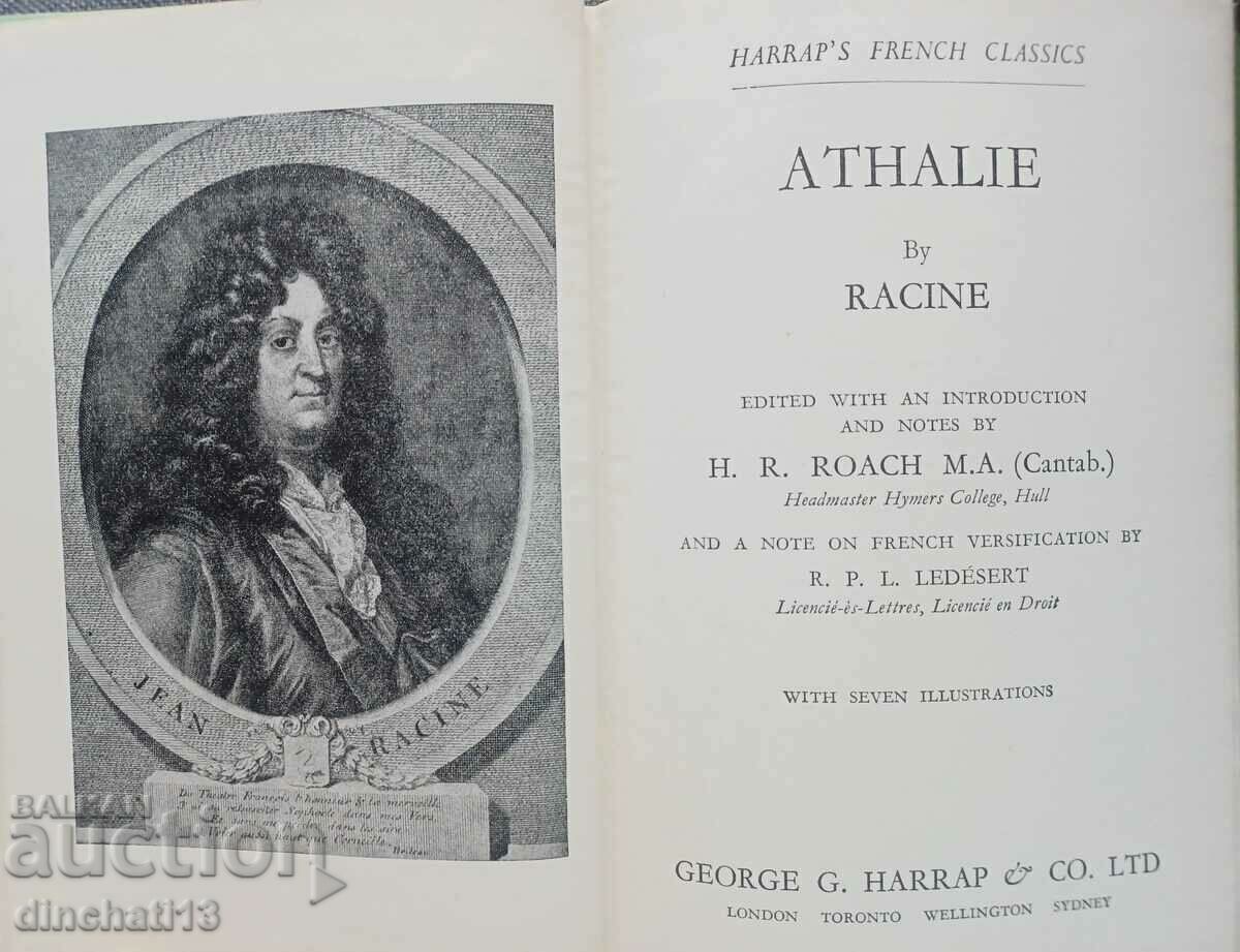 Auction Athalie. Tragédie tirée de l'écriture Saint: Jean Racine Auction Athalie. Tragédie tirée de l'écriture Saint: Jean Racine