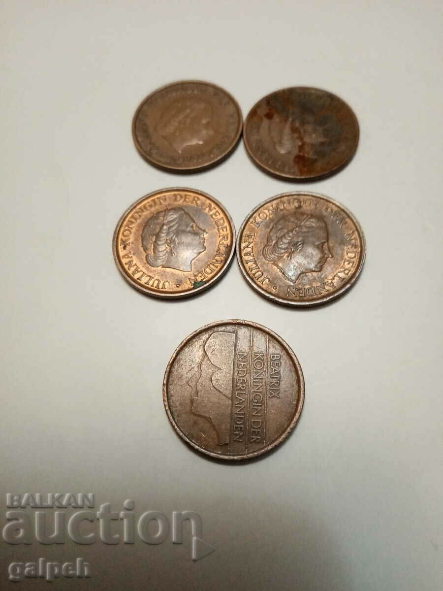 Olanda - LOT 5 cenți - 5 buc. - 3,5 BGN cu preț 3.50 BGN | € 1.79