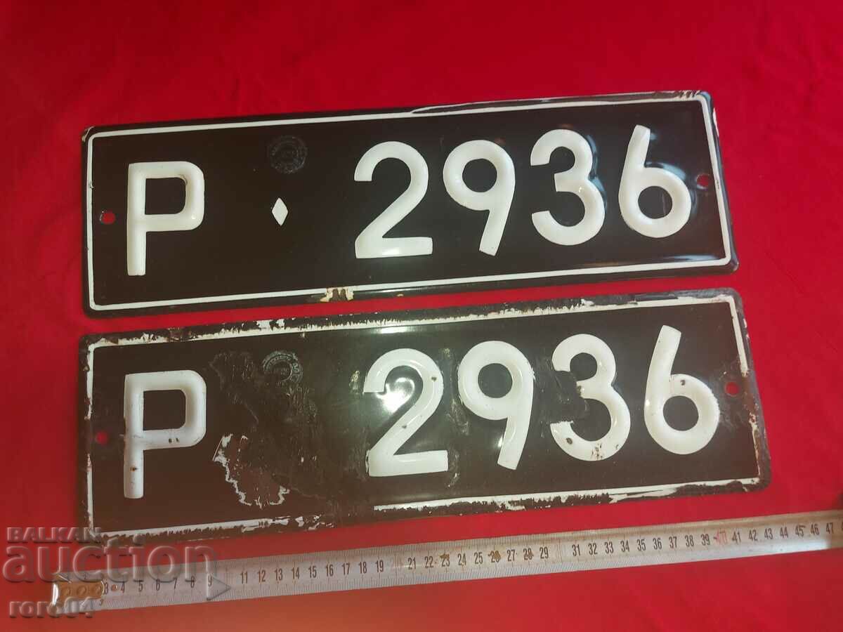 ENAMEL NUMBERS - PAIR - 5 ENAMEL NUMBERS - PAIR - 5