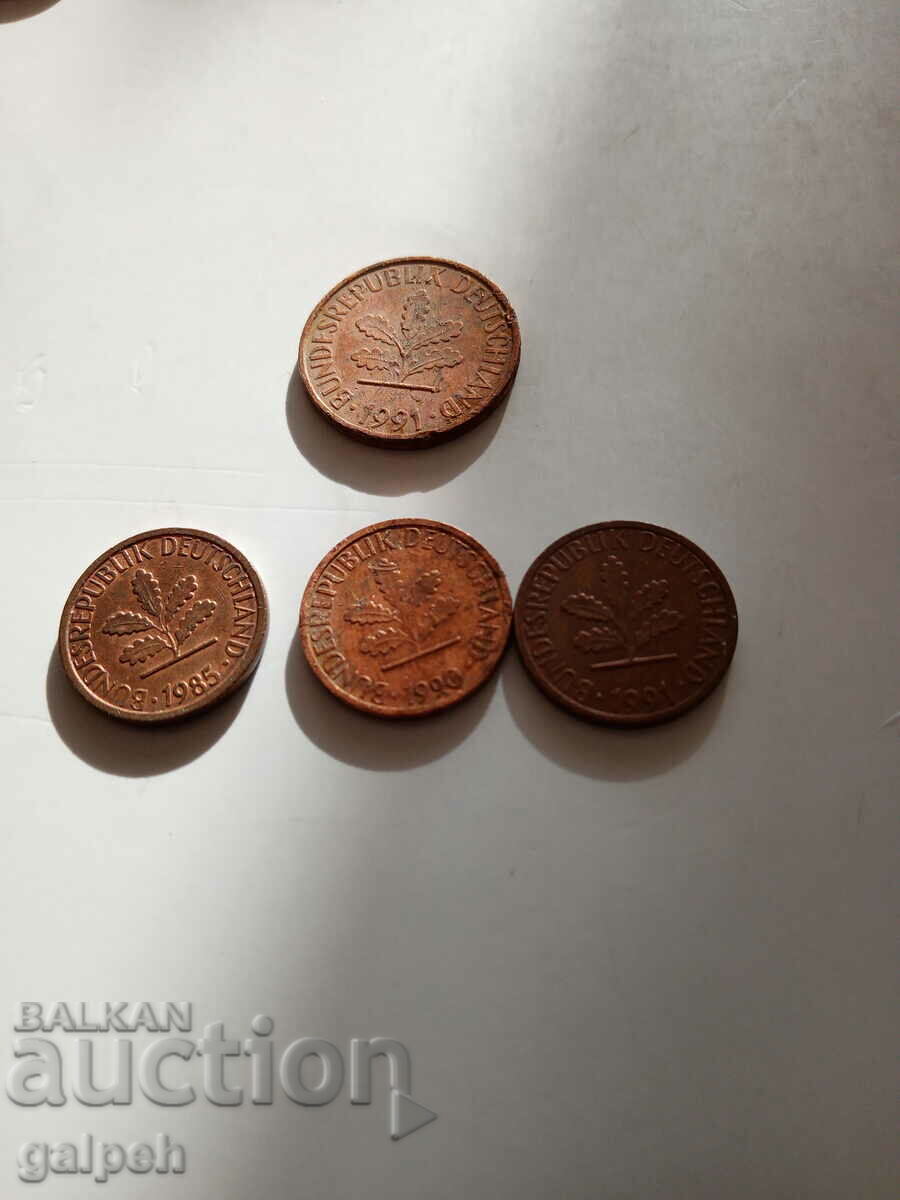 Delivery of GERMANY - LOT OF PFENNINGS - 9 pcs. - BGN 2.5 Delivery of GERMANY - LOT OF PFENNINGS - 9 pcs. - BGN 2.5