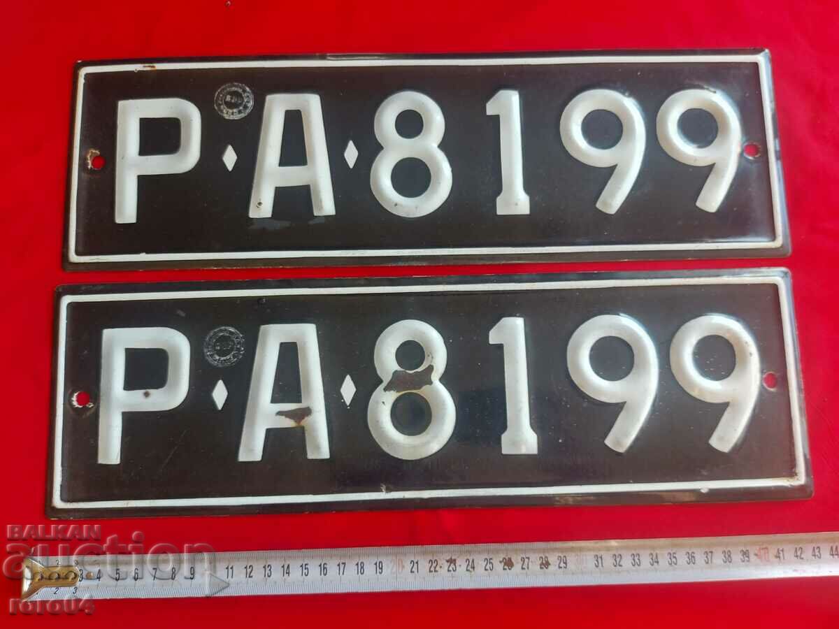 ENAMEL NUMBERS - PAIR - 5 ENAMEL NUMBERS - PAIR - 5