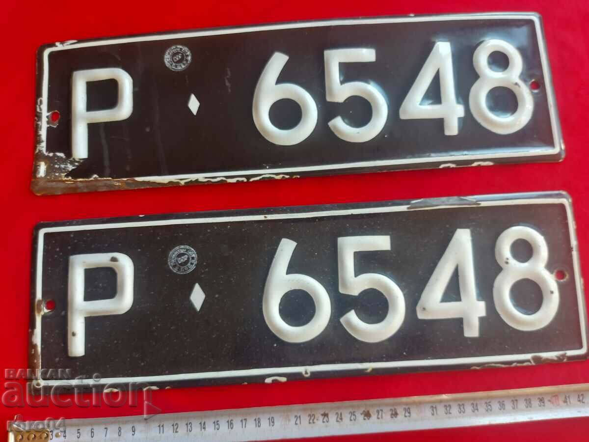 ENAMEL NUMBERS - PAIR - 5 ENAMEL NUMBERS - PAIR - 5