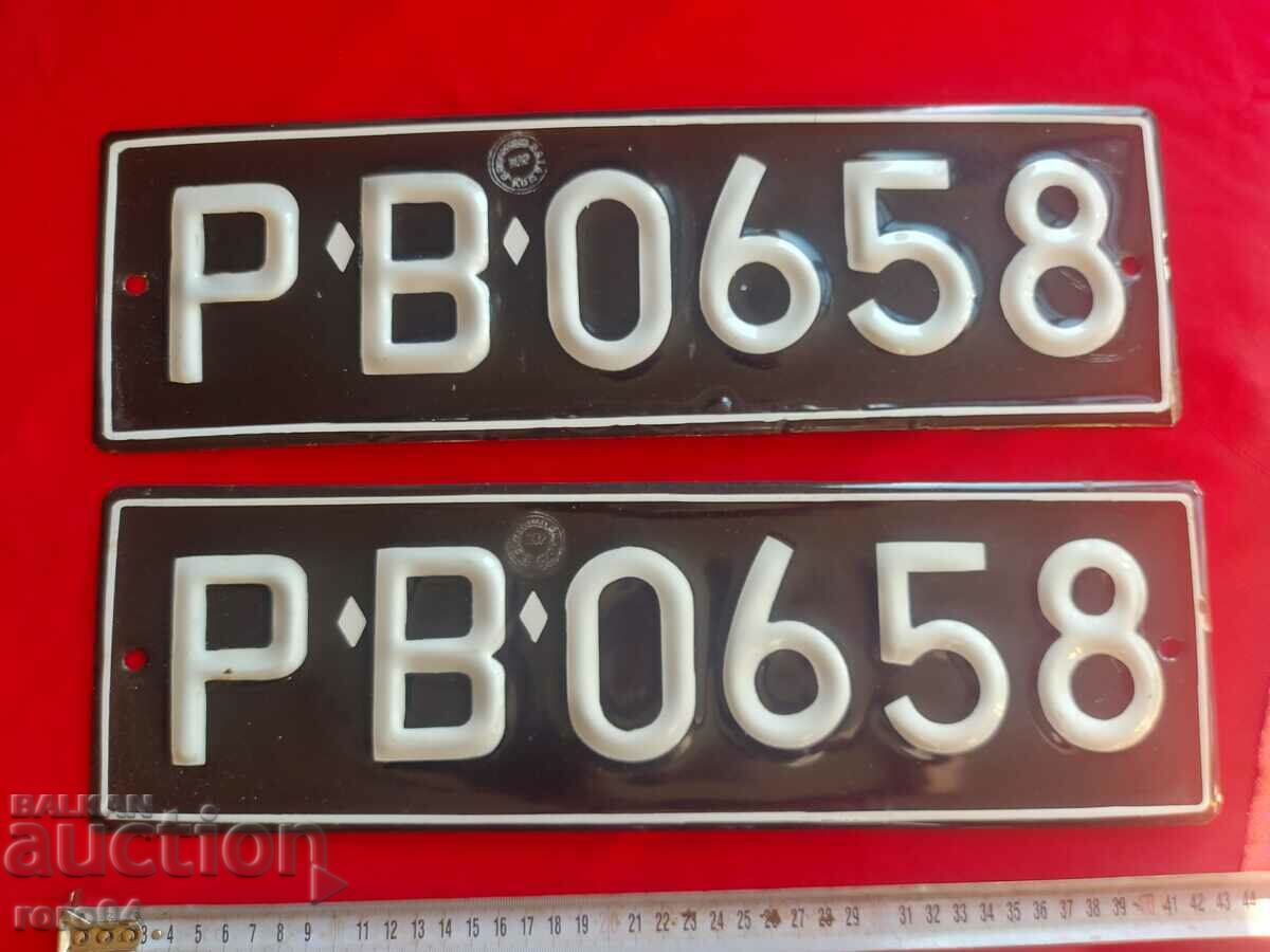 ENAMEL NUMBERS - PAIR - 5 ENAMEL NUMBERS - PAIR - 5