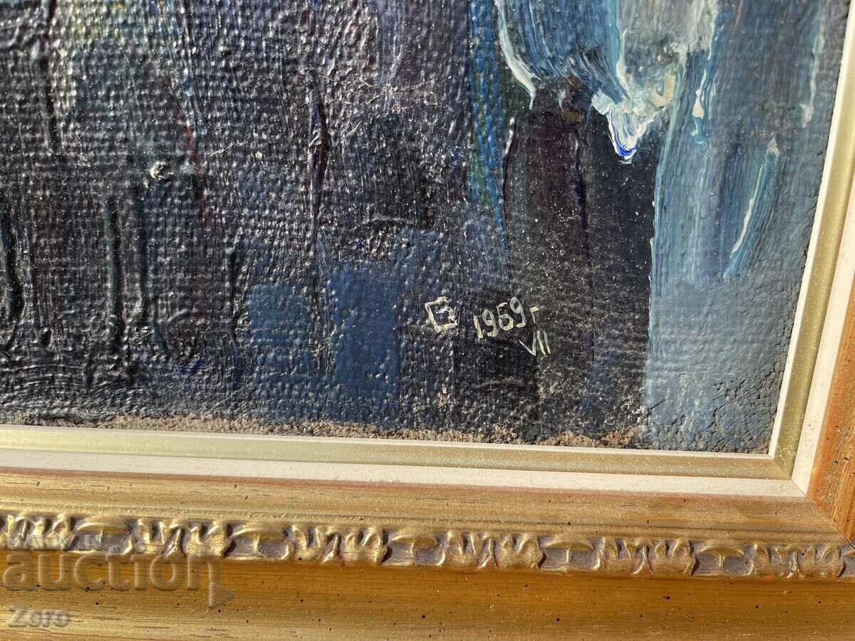 Auction Huge Old Painting Signed Oil Paints Auction Huge Old Painting Signed Oil Paints