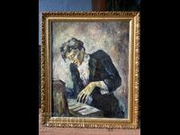 Huge Old Painting Signed Oil Paints