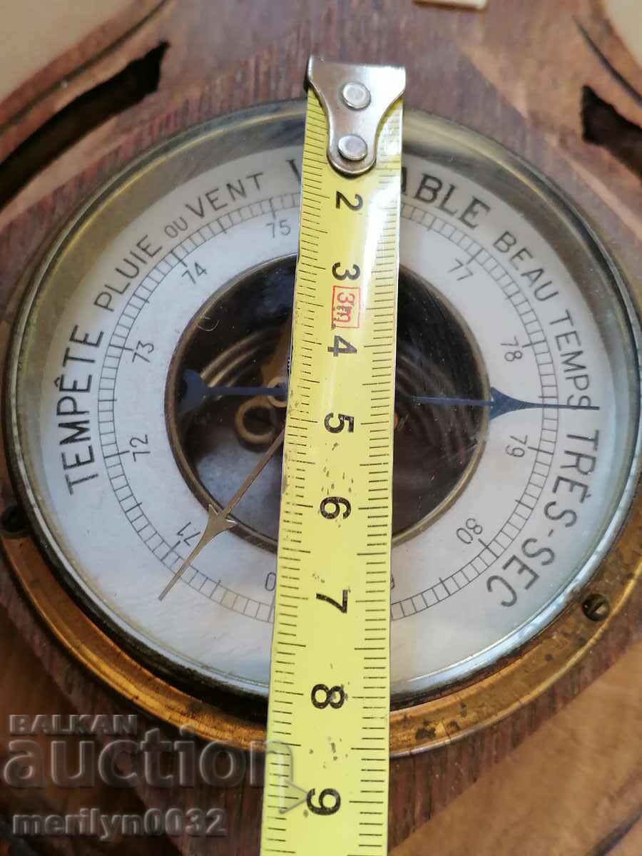 Παλιό βαρόμετρο με θερμόμετρο στις αρχές του 20ου αιώνα - 5