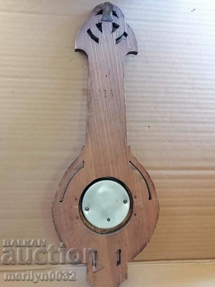 Παλιό βαρόμετρο με θερμόμετρο στις αρχές του 20ου αιώνα - 6