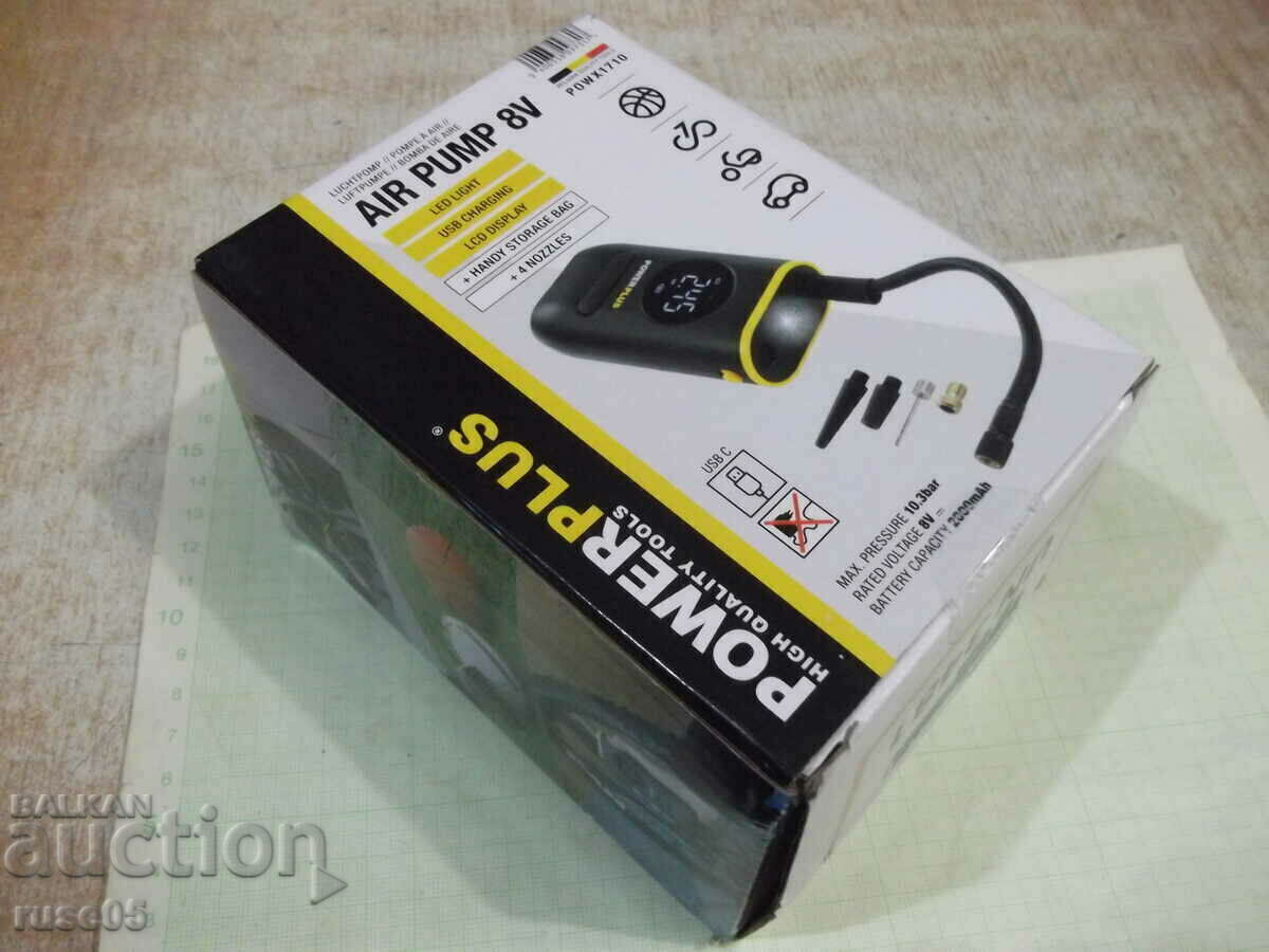Compressor "Power Plus POWX1710/ 8V" rechargeable new with price 70.00 BGN | € 35.79 Compressor "Power Plus POWX1710/ 8V" rechargeable new with price 70.00 BGN | € 35.79