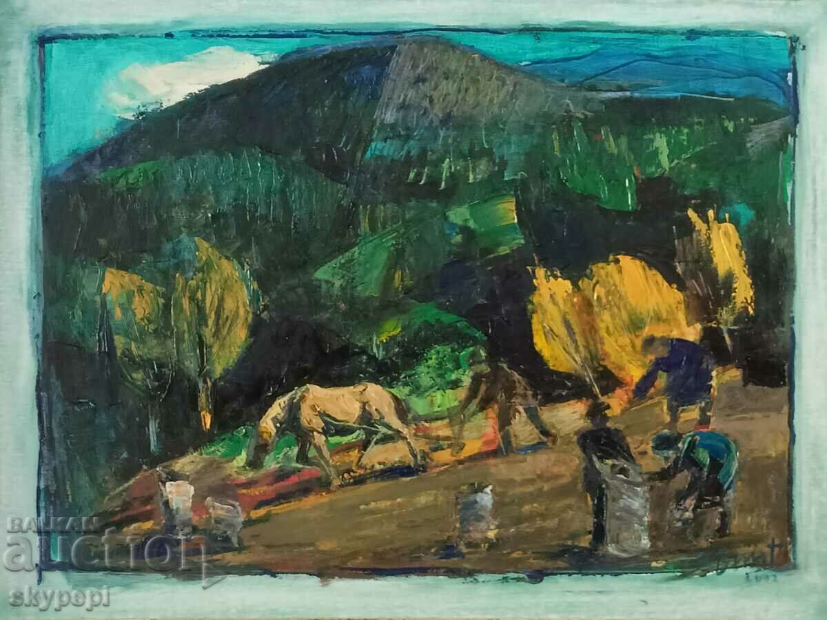 Picture,,Potato Pickers,, with price 1500.00 BGN | € 766.94 Picture,,Potato Pickers,, with price 1500.00 BGN | € 766.94