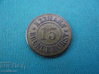 Germania 15 Pfennig 1880-1885 Rar
