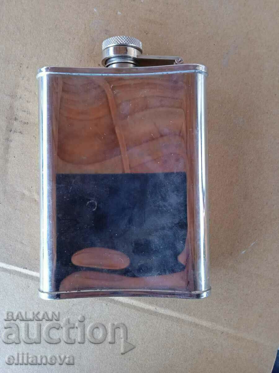 Auction Pocket metal whiskey bottle Auction Pocket metal whiskey bottle