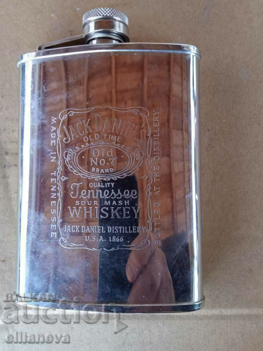 Pocket metal whiskey bottle
