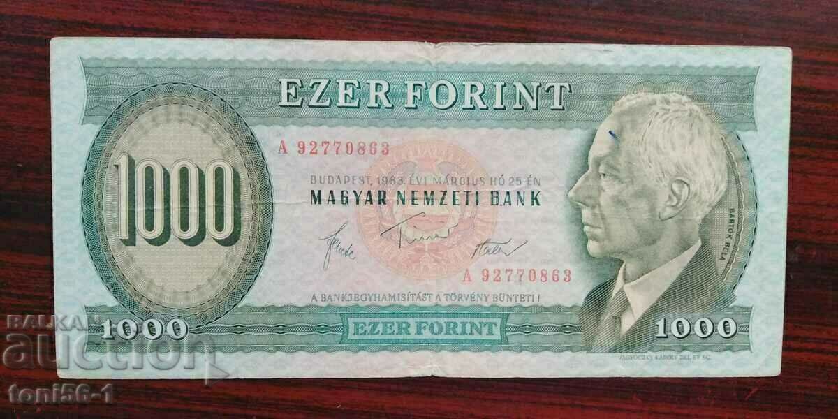 Hungary 1,000 forints 25.03.1983