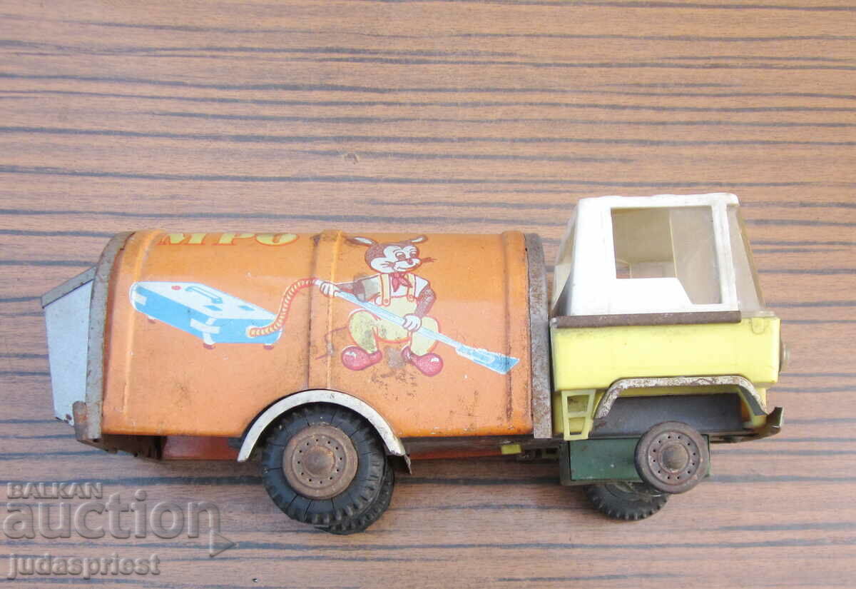 old metal tin toy garbage truck with price 35.00 BGN | € 17.90 old metal tin toy garbage truck with price 35.00 BGN | € 17.90