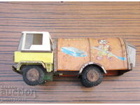 old metal tin toy garbage truck