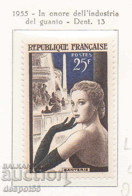 1955. Франция. Производство на модни ръкавици.