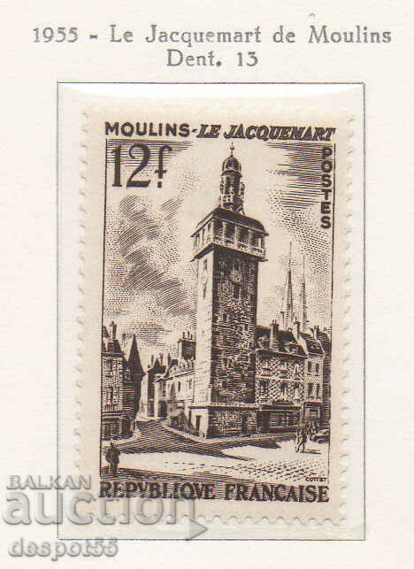 1955. France. The belfry of Moulin.