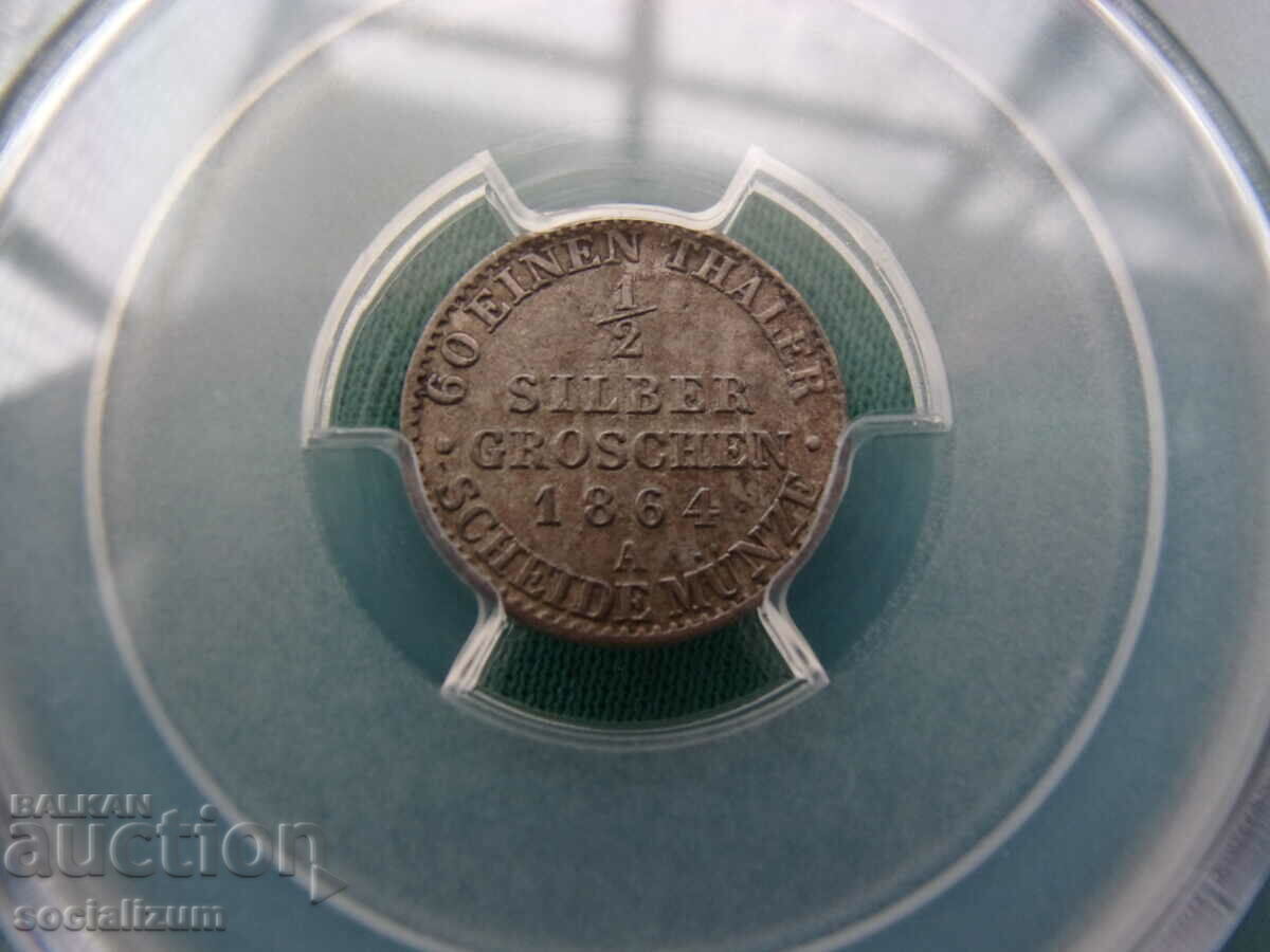 Germania ½ Grosz 1864 Rar cu preț € 43.46 | 85.00 BGN