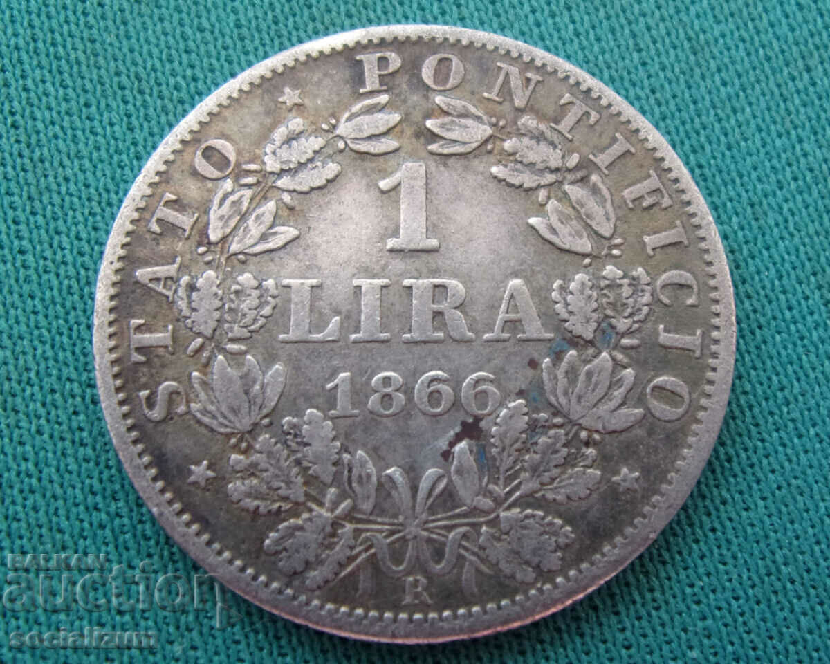 Vatican 1 Lira 1866 Rar cu preț € 33.23 | 64.99 BGN