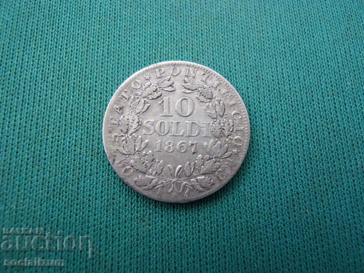 Vatican 10 Soldi 1867 Rar cu preț € 15.34 | 30.00 BGN