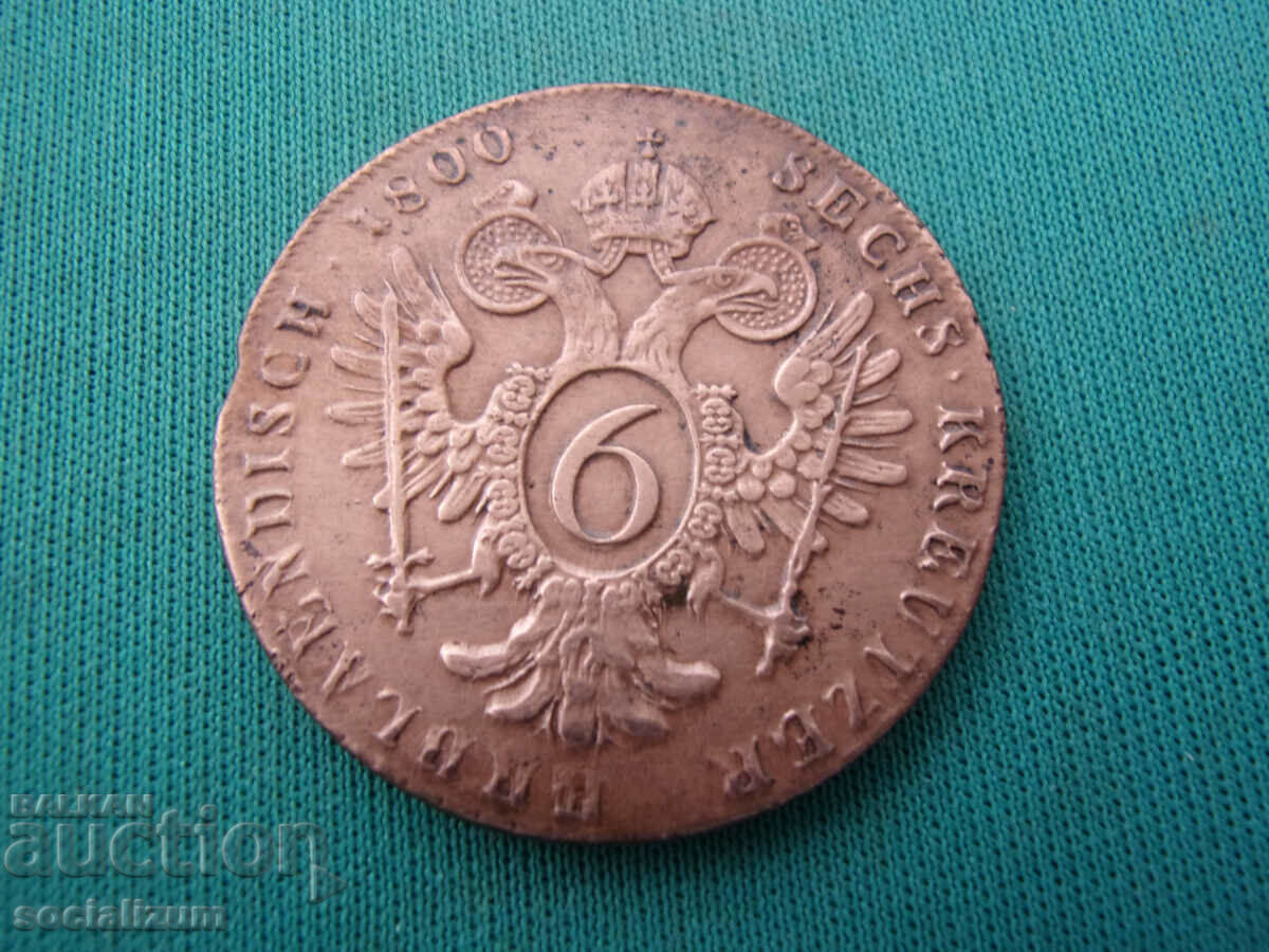 Austro-Ungaria 6 Kreutzers 1800 S Rar cu preț € 23.01 | 45.00 BGN