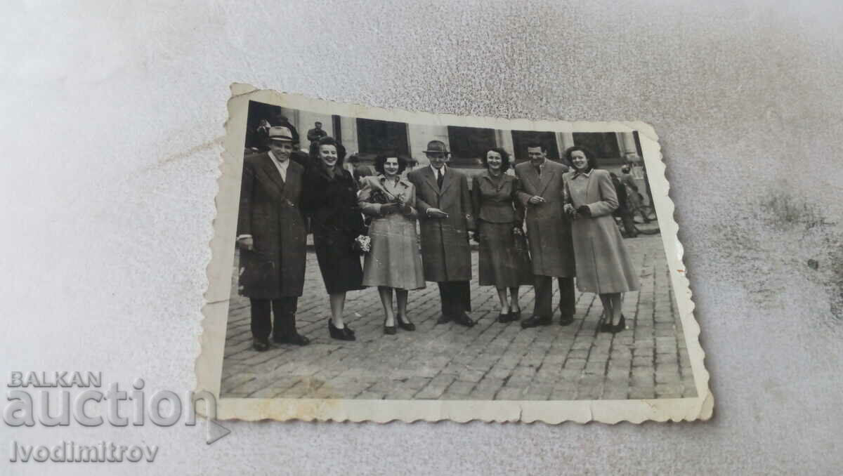 Photo Sofia Vrabnitsa Men and women on the square 1949
