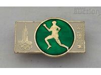 OLYMPICS MOSCOW 1980 RUNNING USSR BADGE