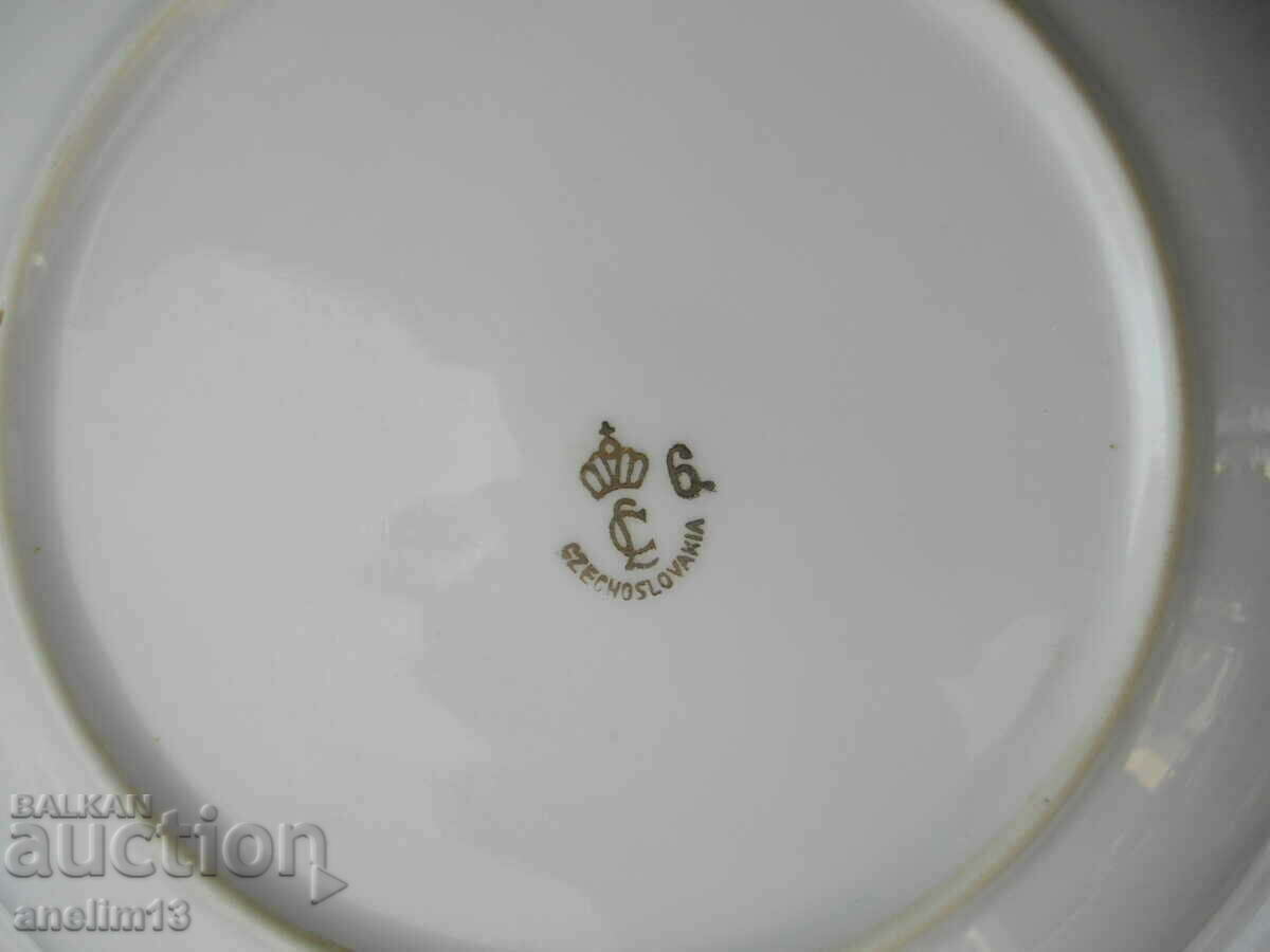 OLD FRUIT PLATE FRUCTIERA CZECHOSLOVAKIA - 6 OLD FRUIT PLATE FRUCTIERA CZECHOSLOVAKIA - 6