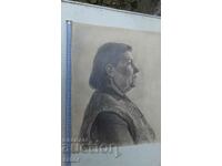 Old large master pencil drawing