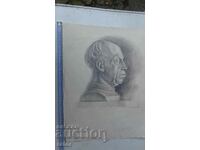 Old large master pencil drawing