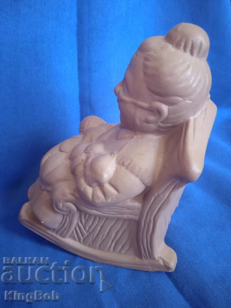 Delivery of EXCELLENT VINTAGE GRANDMA ON A ROCKING CHAIR FIGURE Delivery of EXCELLENT VINTAGE GRANDMA ON A ROCKING CHAIR FIGURE
