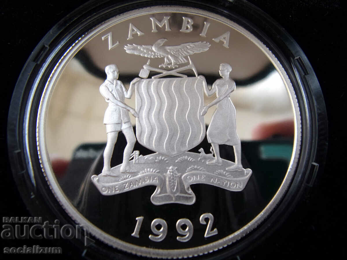 Licitație Zambia 100 Kwacha 1992 UNC PROOF Rar