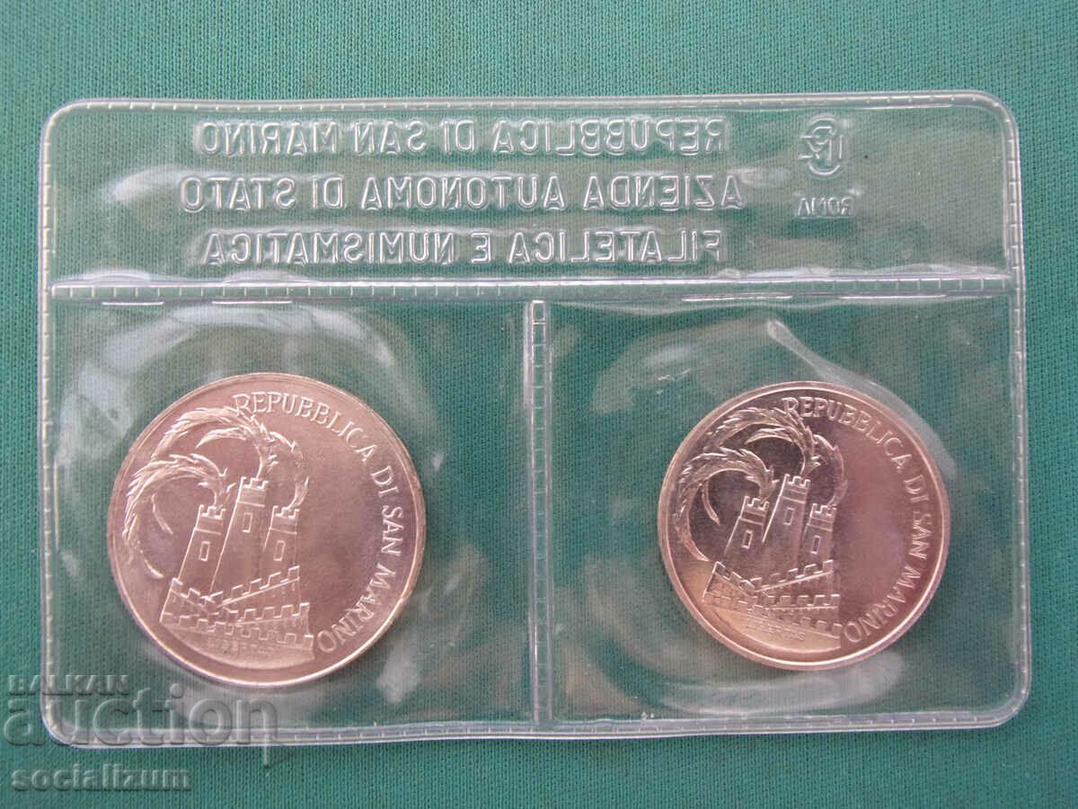 Доставка на Сан Марино  Сребърен Сет  1984  UNC  Rare