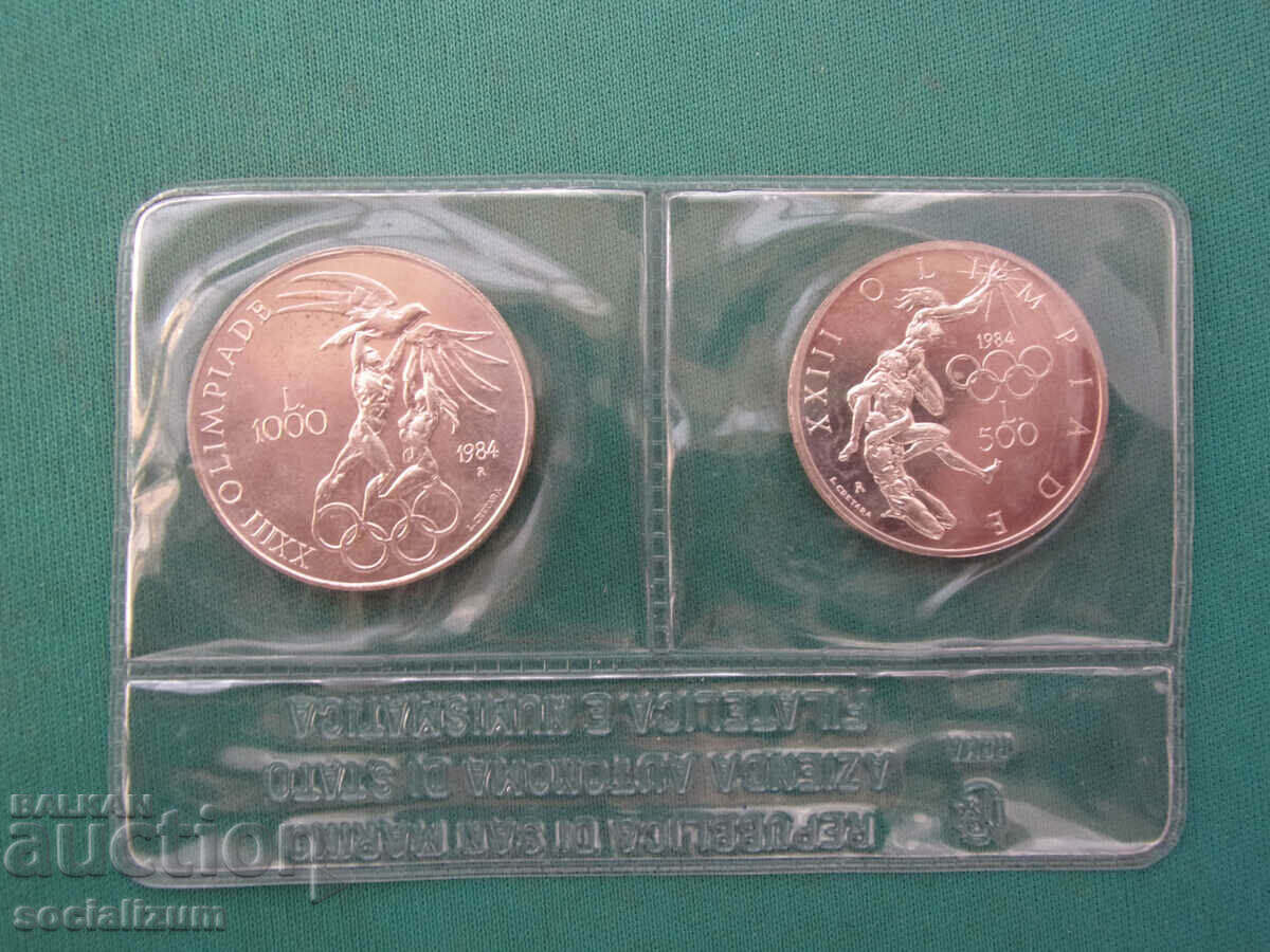 Set de argint San Marino 1984 UNC Rare