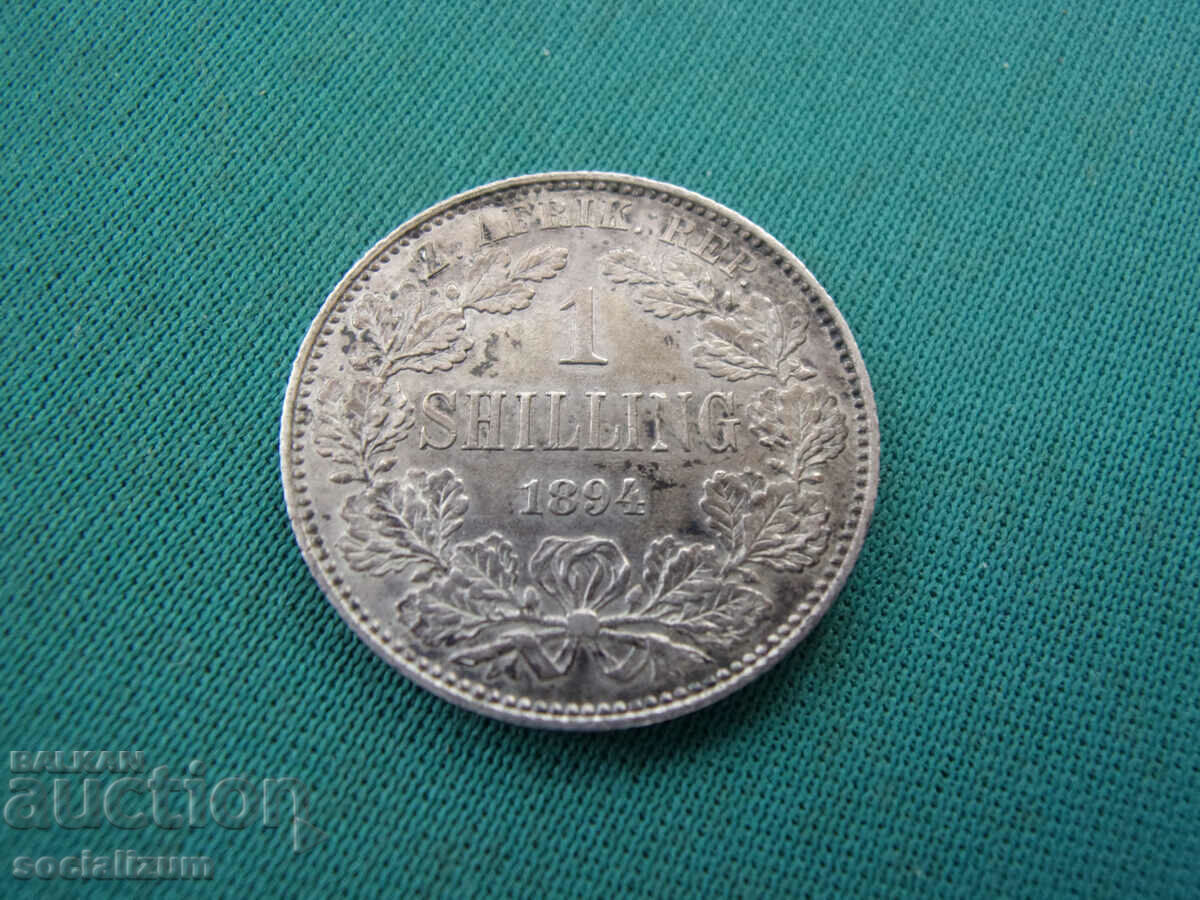 Auction  Z.A.R. South Africa 1 Shilling 1894 Rare