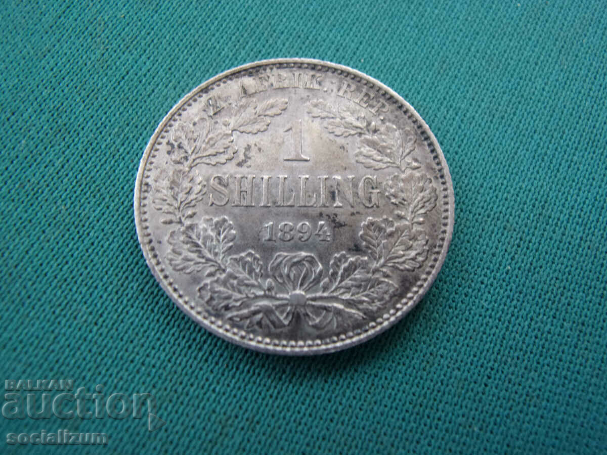 Z.A.R. South Africa 1 Shilling 1894 Rare - 7