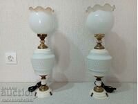 Set of two large antique lamps - lamp