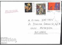 Traveled envelope with stamps Europe SEP 1993 Painting 1991 France