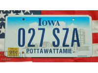 US license plate Plate IOWA