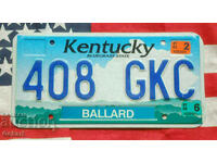 US license plate Plate KENTUCKY