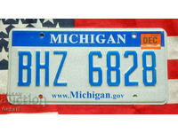American License Plate Plate MICHIGAN