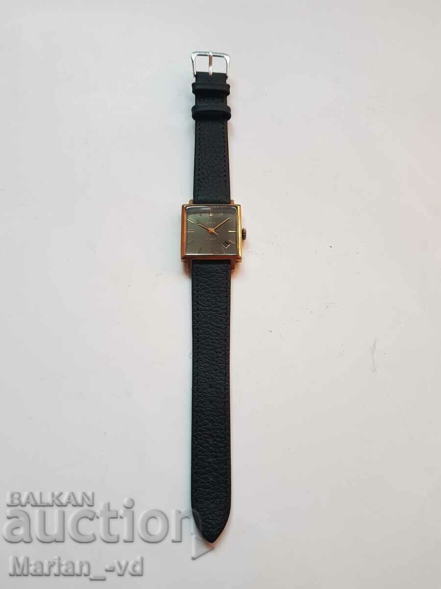 Slava gold-plated men's mechanical watch (21jewels) with price 90.00 BGN | € 46.02